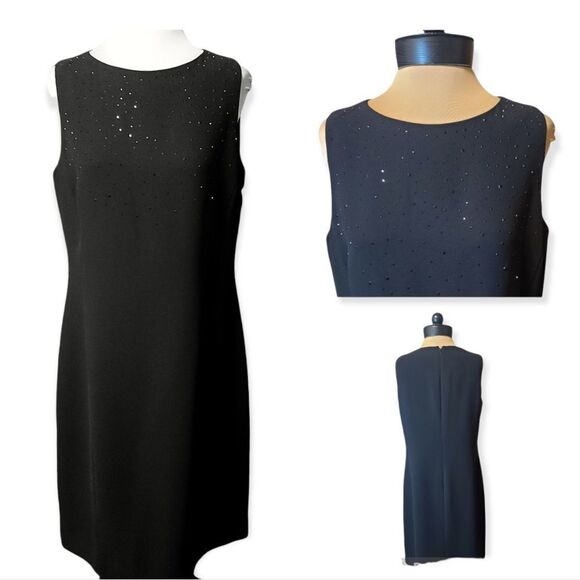 Jones New York Black Sheath Dress NWT Size 12 - Picture 1 of 12